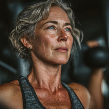 Gruppo di adulti maturi durante sessione di allenamento guidato