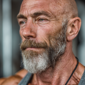 Donna matura in posizione yoga di equilibrio